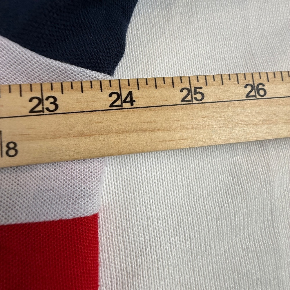 Long Beach Polo Club XXL Red White Navy Blue Colorblock Short Sleeve Polo Shirt - Picture 8 of 10